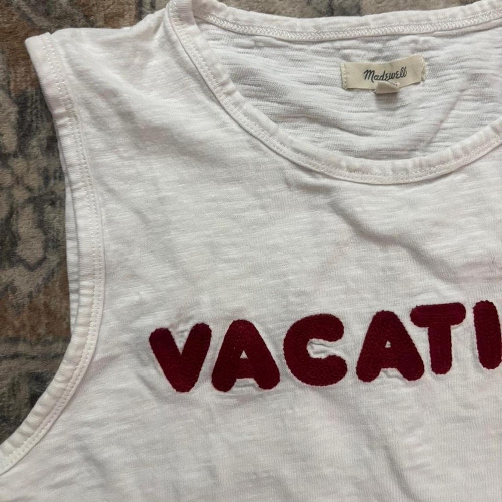 Madewell‎ white vacation tank top M